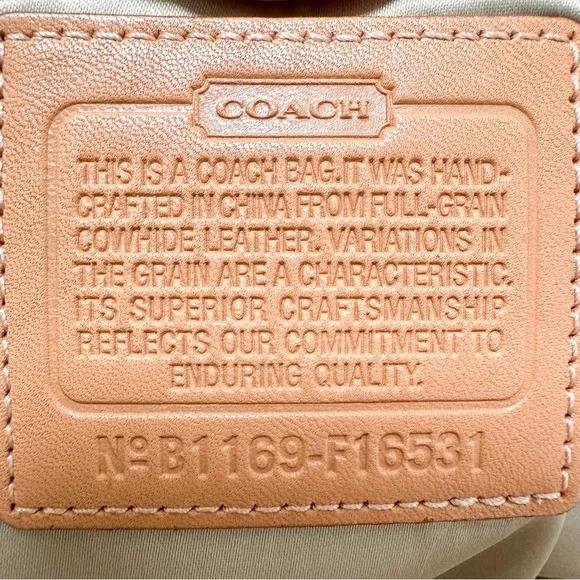 Coach Penelope Legacy Satchel Glovetanned Leather Python Embossed Trim - Picture 14 of 14